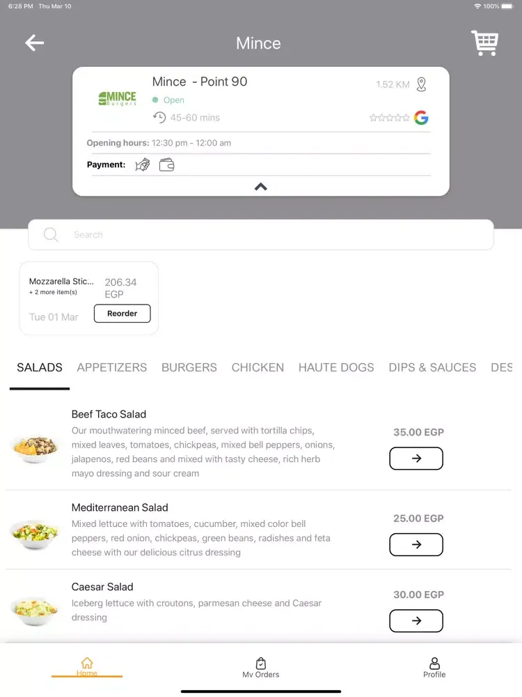 MI Eats iPad 应用截图