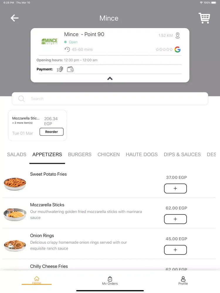 MI Eats iPad 应用截图