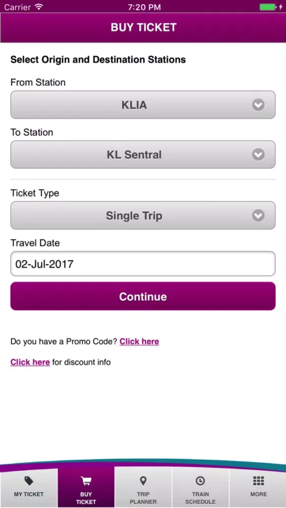 Capturas de pantalla de KLIA Ekspres