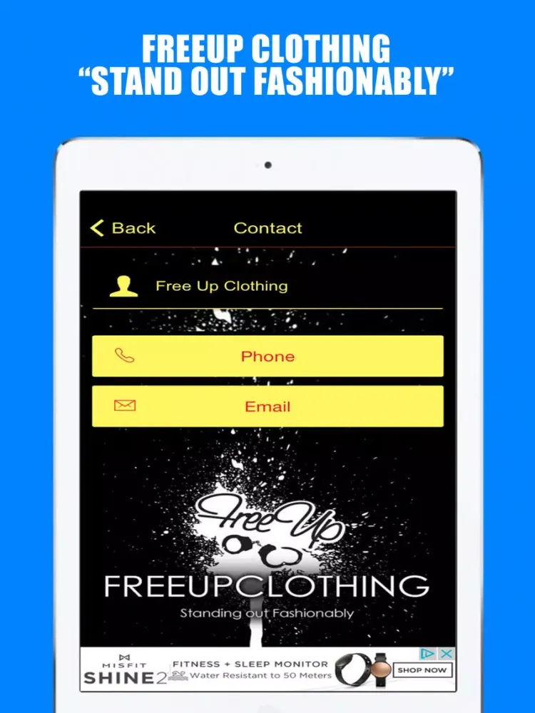 FreeUp Clothing iPad  Ekran Görüntüleri