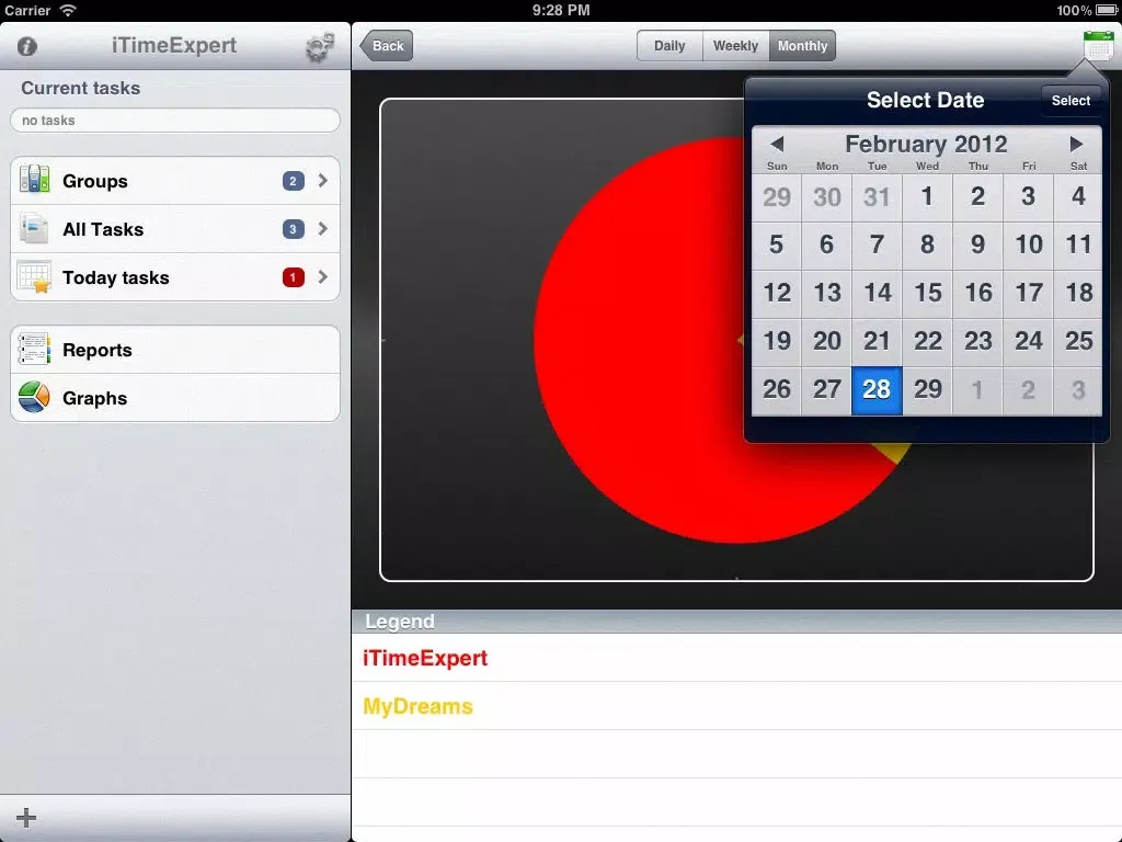 iTimeExpert: Time tracking system (FREE) iPad 应用截图