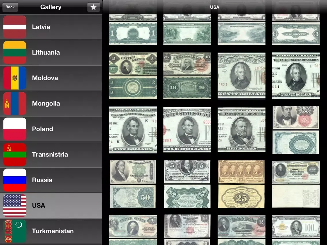 Money Gallery Free iPad 應用截圖