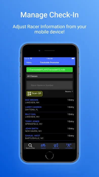 Trackside Promoter Screenshots