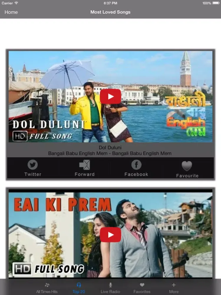 Best of Bengali Songs and Live Radio iPad  Screenshots