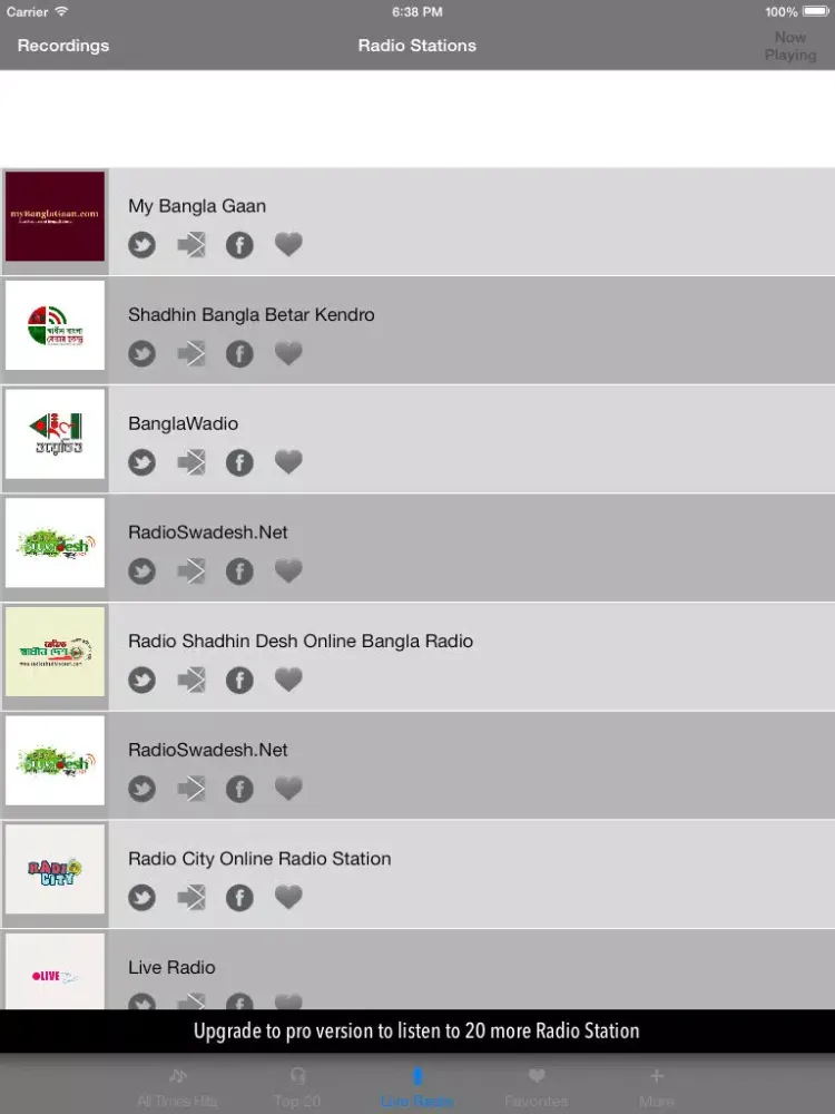 Best of Bengali Songs and Live Radio iPad  Screenshots