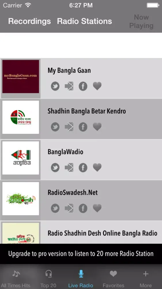Best of Bengali Songs and Live Radio Screenshots
