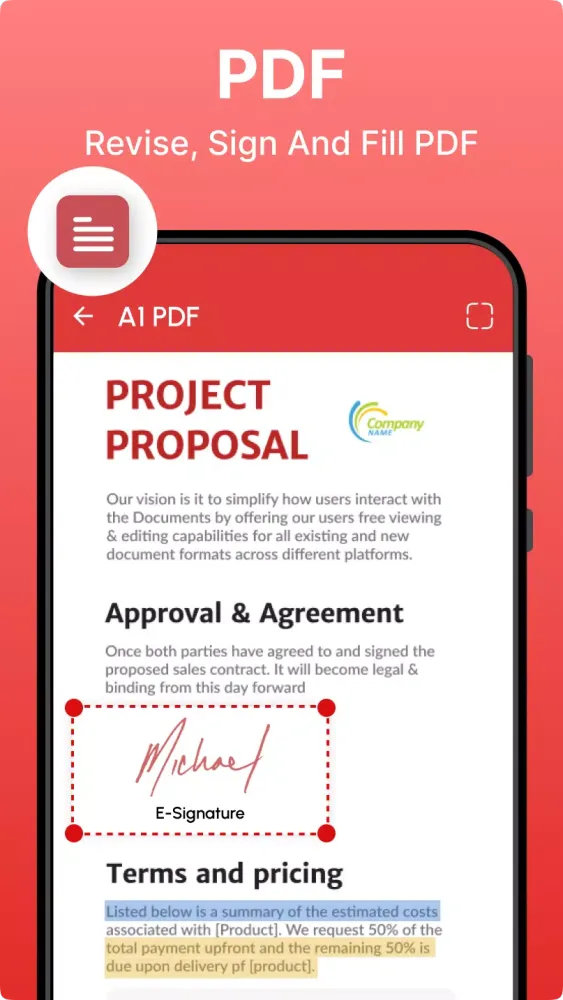 Tangkapan layar Office App - Word, DOCX, PDF