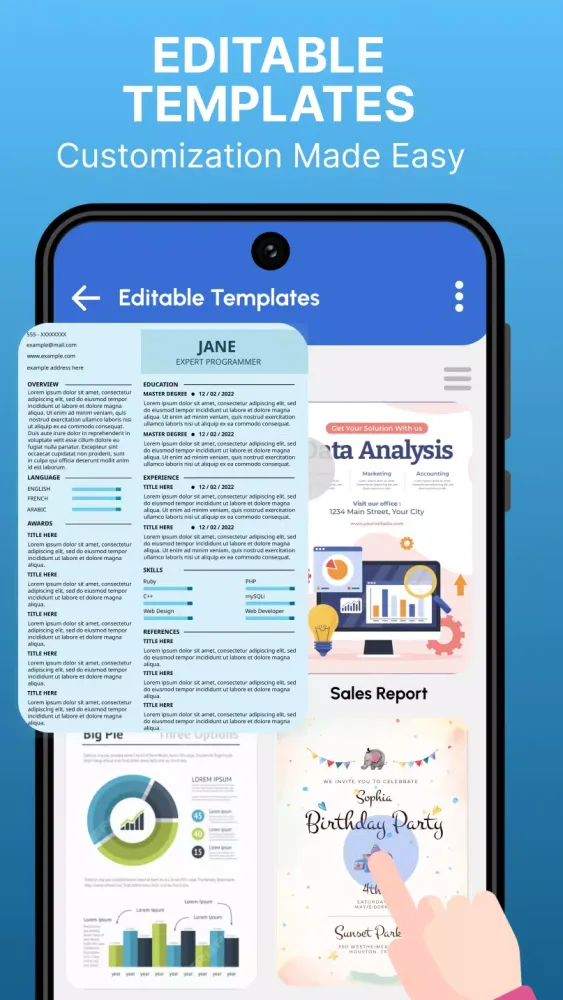Tangkapan layar Office App - Word, DOCX, PDF
