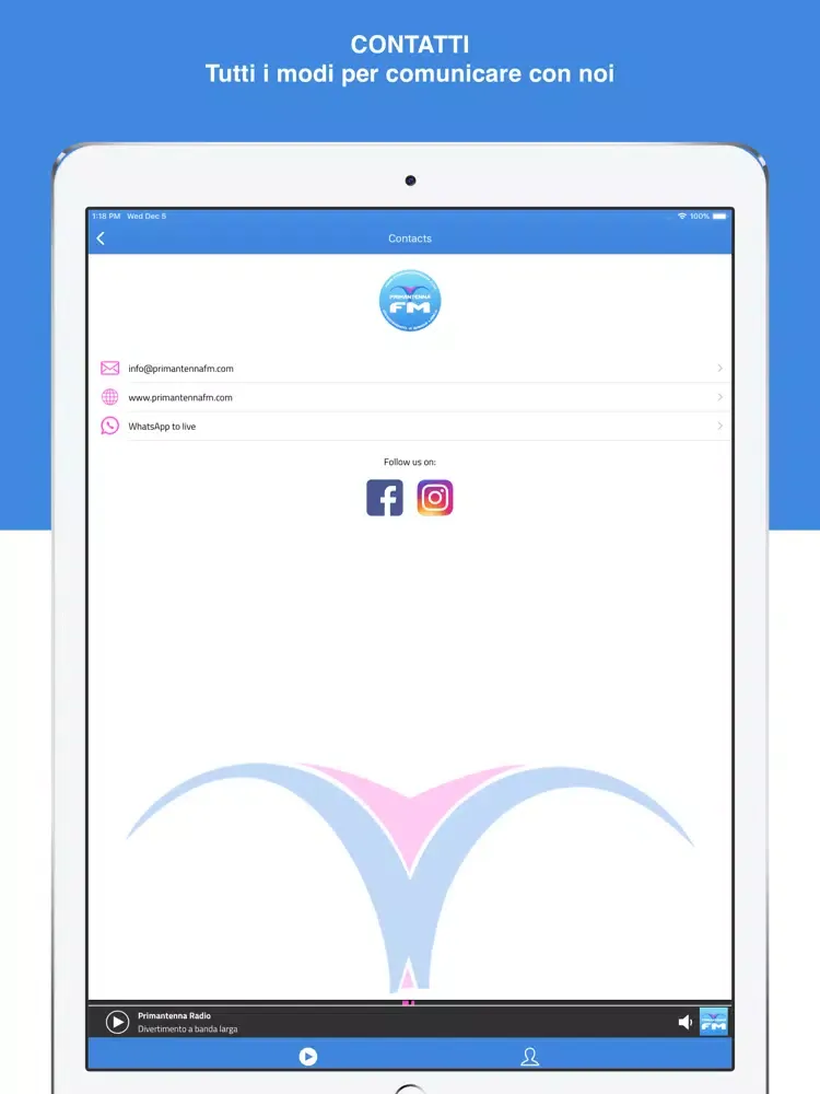 Скриншоты PrimantennaFm iPad 