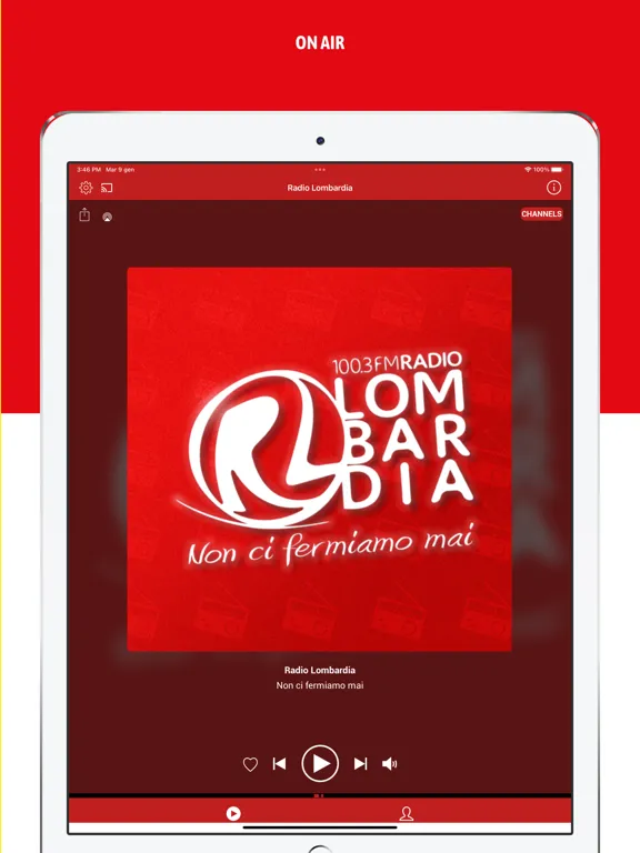 Radio Lombardia App iPad  Ekran Görüntüleri