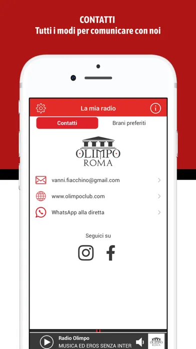 Captures d'écran de Radio Olimpo
