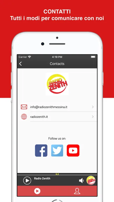 Screenshot di Radio Zenith