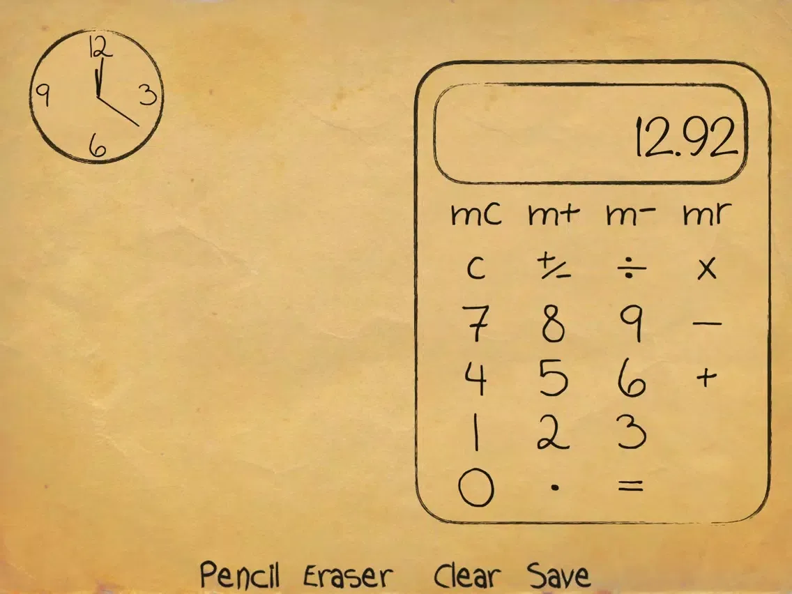 Capturas de pantalla de Paper Calculator & Clock iPad 