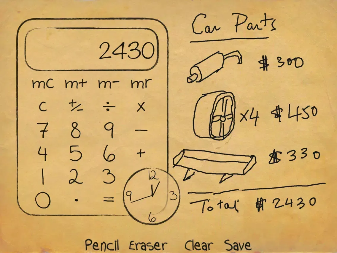 Capturas de pantalla de Paper Calculator & Clock iPad 