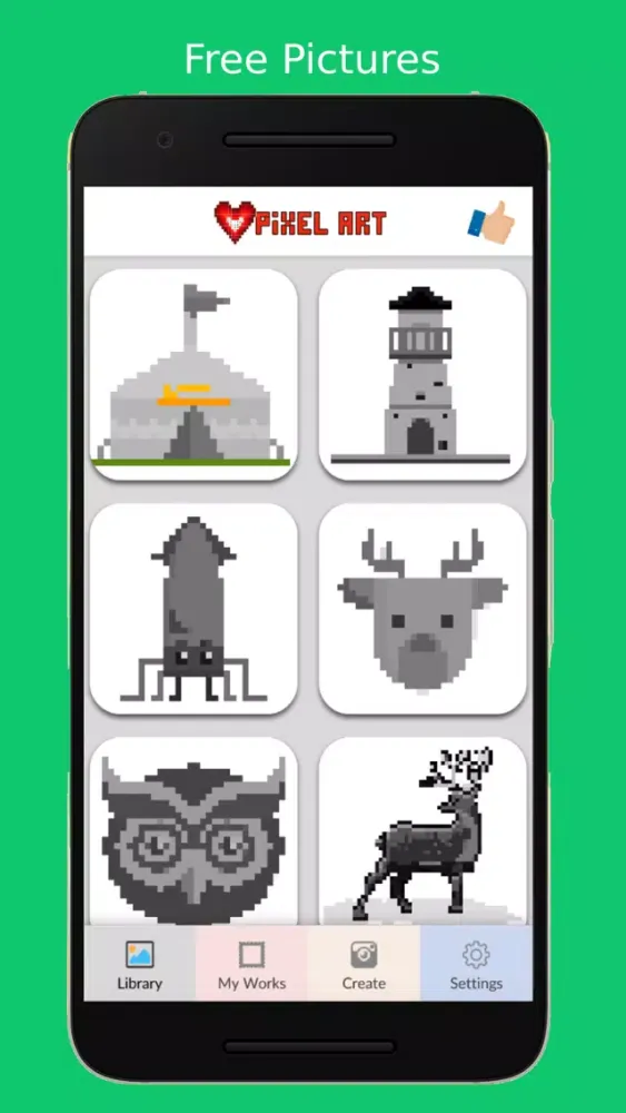 Pixel Art Color by Numbers 2D स्क्रीनशॉट