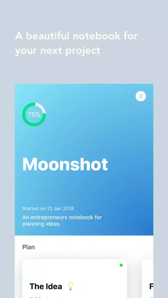 Zrzuty ekranu Moonshot - Launch Your Startup