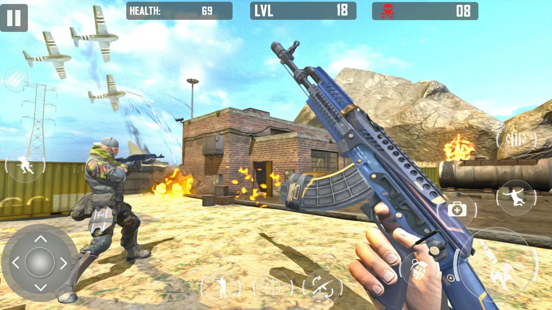Capturas de tela do fps cover firing Offline Game