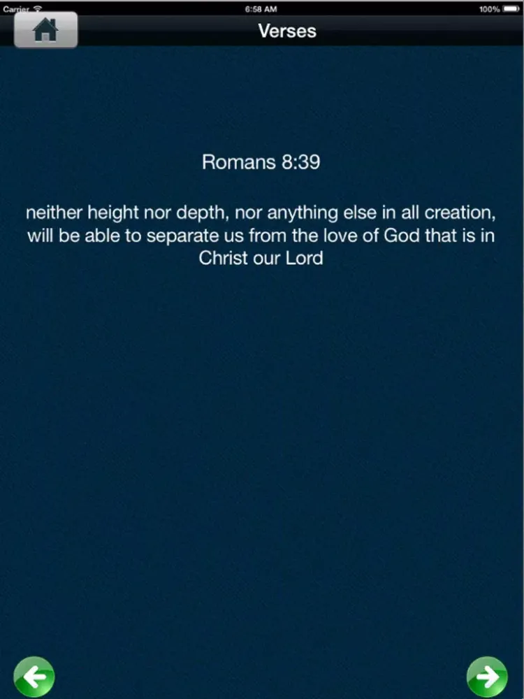 Tangkapan layar Popular Bible Verses and Trivia to go iPad 