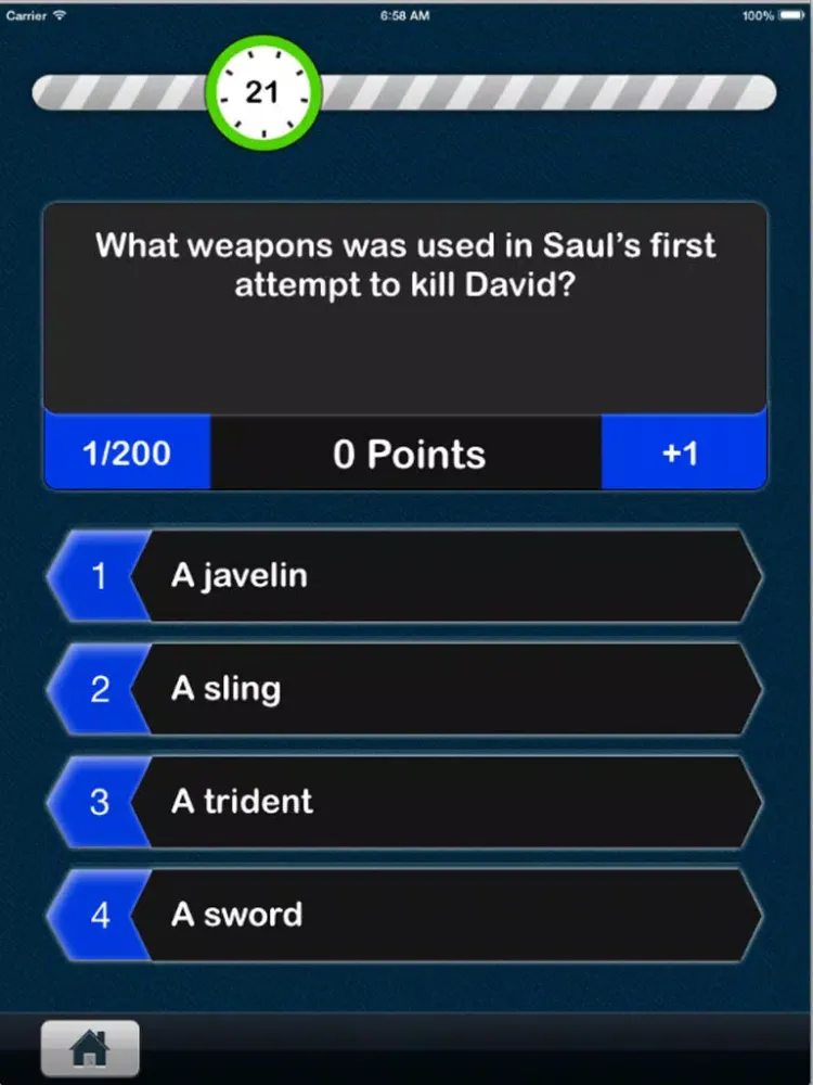 Tangkapan layar Popular Bible Verses and Trivia to go iPad 