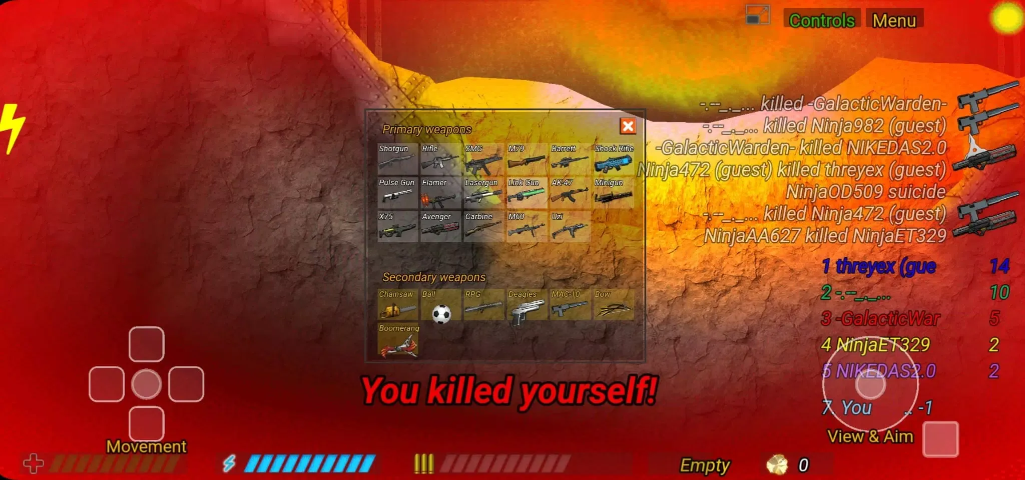 Capturas de tela do ninja.io