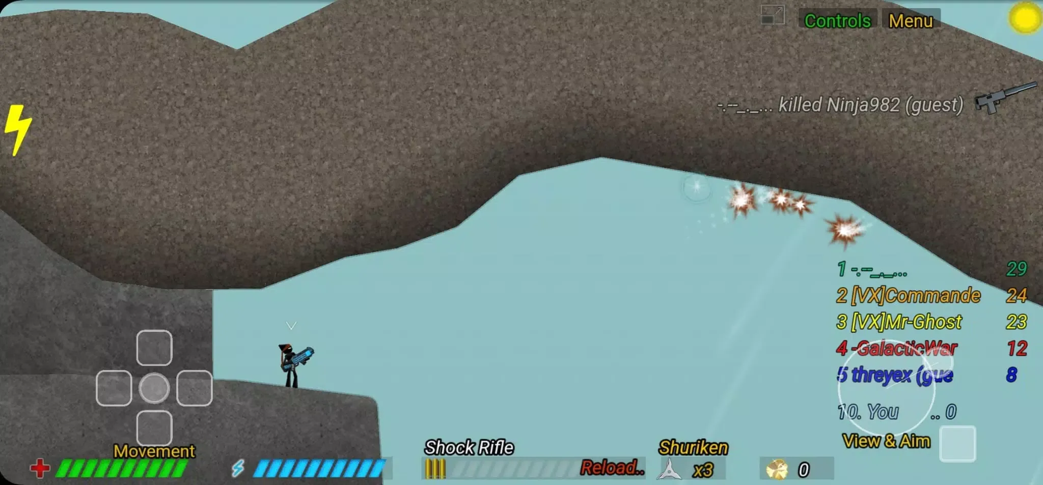 Capturas de tela do ninja.io
