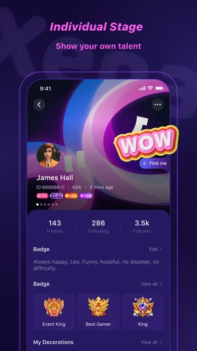 Ảnh chụp màn hình của Xena Live - Group Voice Chat
