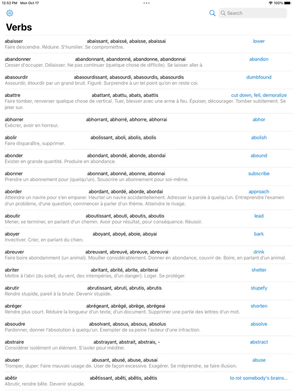 Captures d'écran de Conjugaison Française iPad 