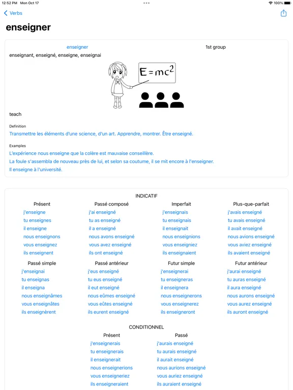 Captures d'écran de Conjugaison Française iPad 
