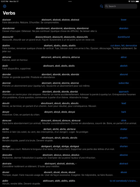 Captures d'écran de Conjugaison Française iPad 