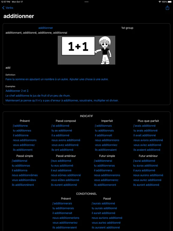 Captures d'écran de Conjugaison Française iPad 