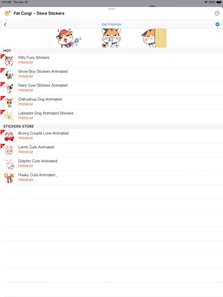 Fat Corgi - Store Stickers iPad 应用截图