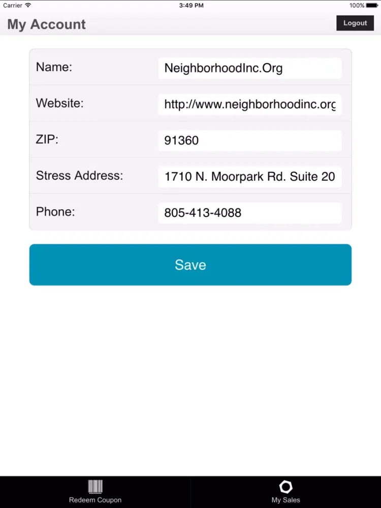 ภาพหน้าจอของ Neighborhood Inc Business iPad 