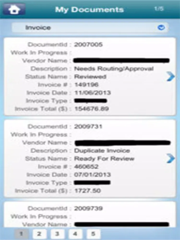Ảnh chụp màn hình của AP Workflow Mobile App iPad 