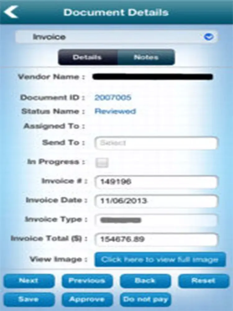 Ảnh chụp màn hình của AP Workflow Mobile App iPad 