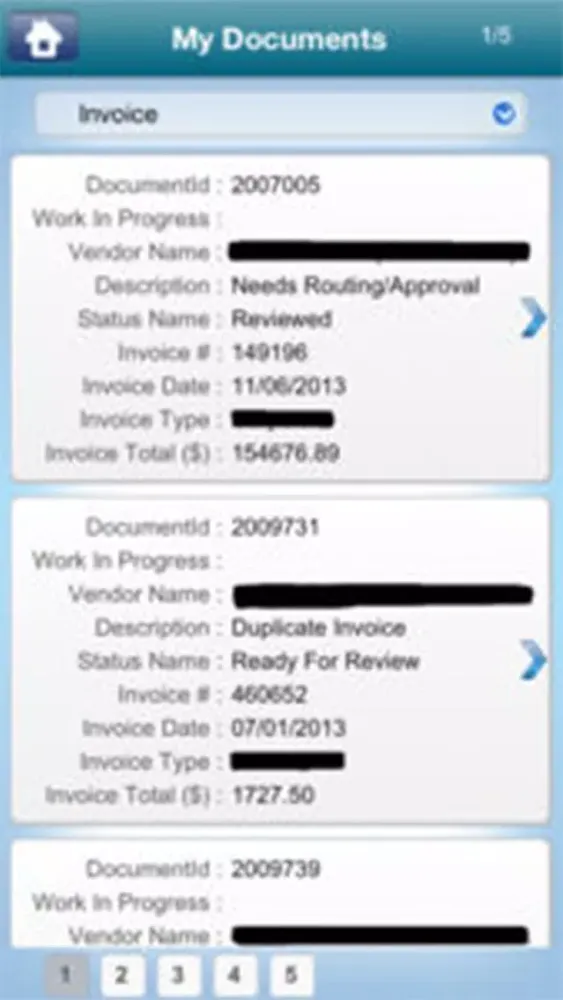 Ảnh chụp màn hình của AP Workflow Mobile App