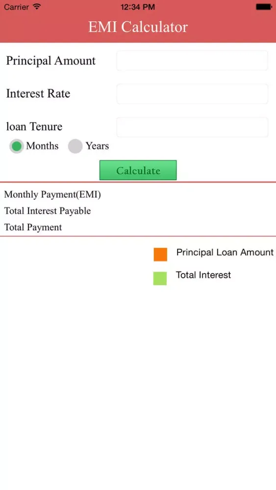 Tangkapan layar EMI Calculate