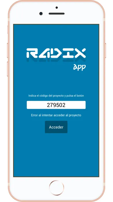 Screenshot di Radix app