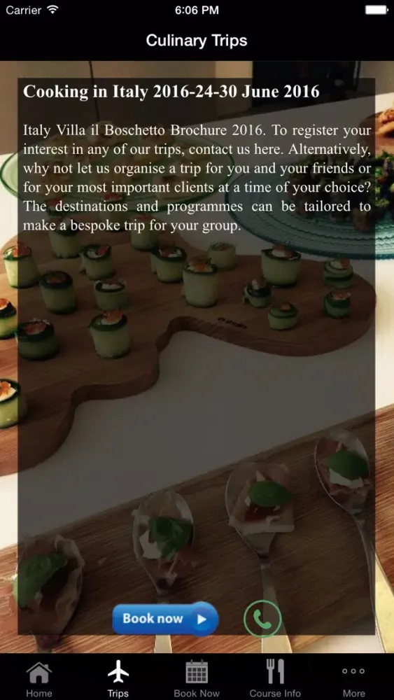 Capturas de tela do Cambridge Cookery School