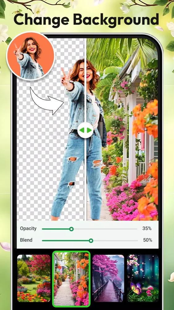 Flora Photo Frame Photo Editor سکرین شاٹس