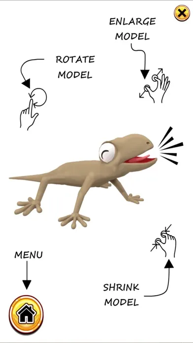 Ảnh chụp màn hình của Little Gecko Loses Its Tail AR