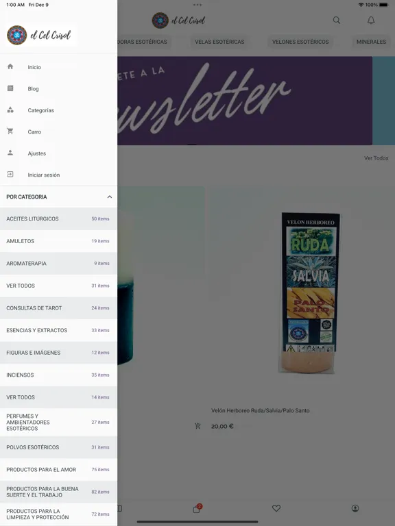 Ảnh chụp màn hình của El Cel Crisol iPad 