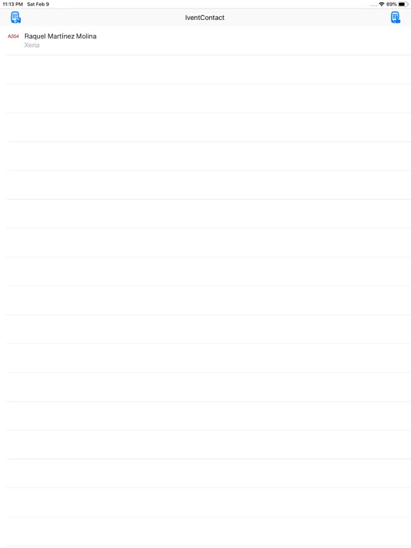 Capturas de tela do IventContact iPad 
