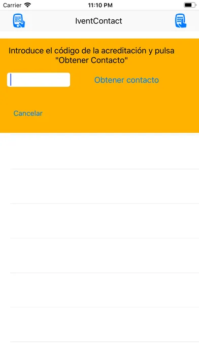 Capturas de tela do IventContact