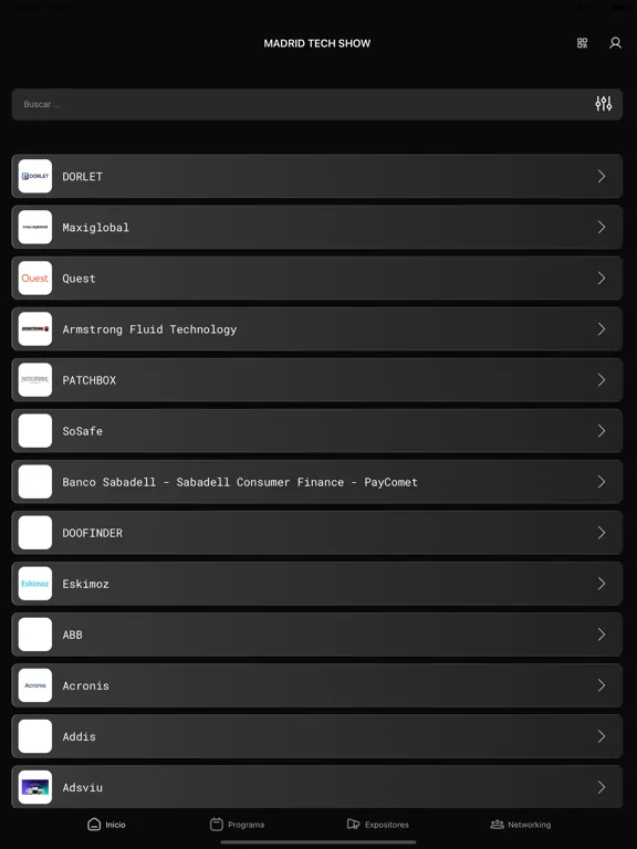 Ảnh chụp màn hình của Madrid Tech Show 24 iPad 
