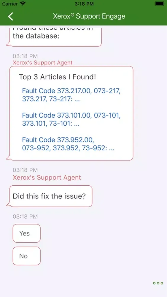 Xerox® Support Engage स्क्रीनशॉट