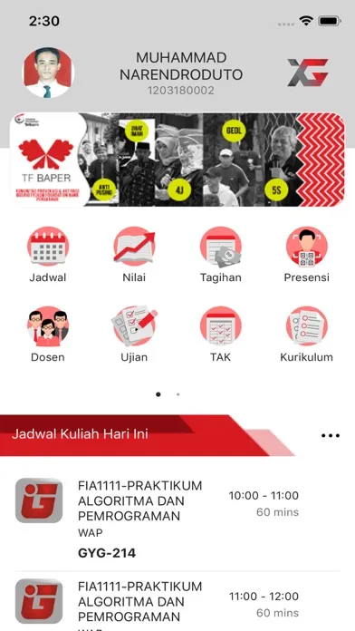 Capturas de pantalla de XGracias Telkom Campus