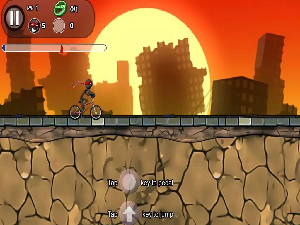 Screenshot di Bike Stunts Challenge for Stickman iPad 