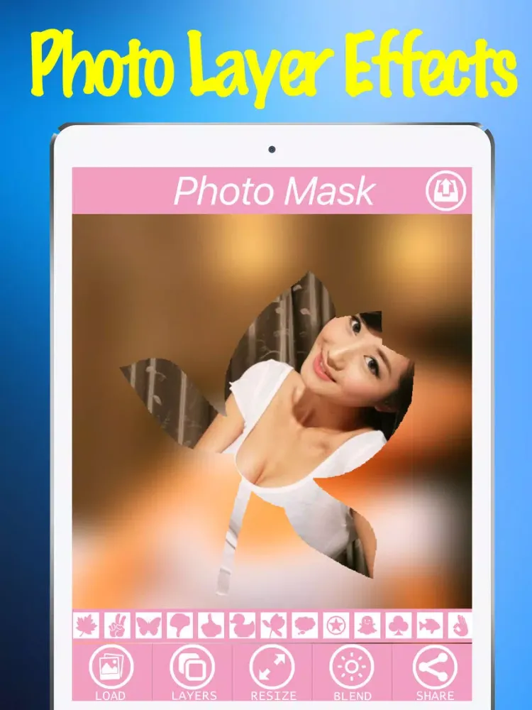 Photo Layer Effects Free App - Mask charlotte Filter Effect On Camera Photos iPad  Screenshots