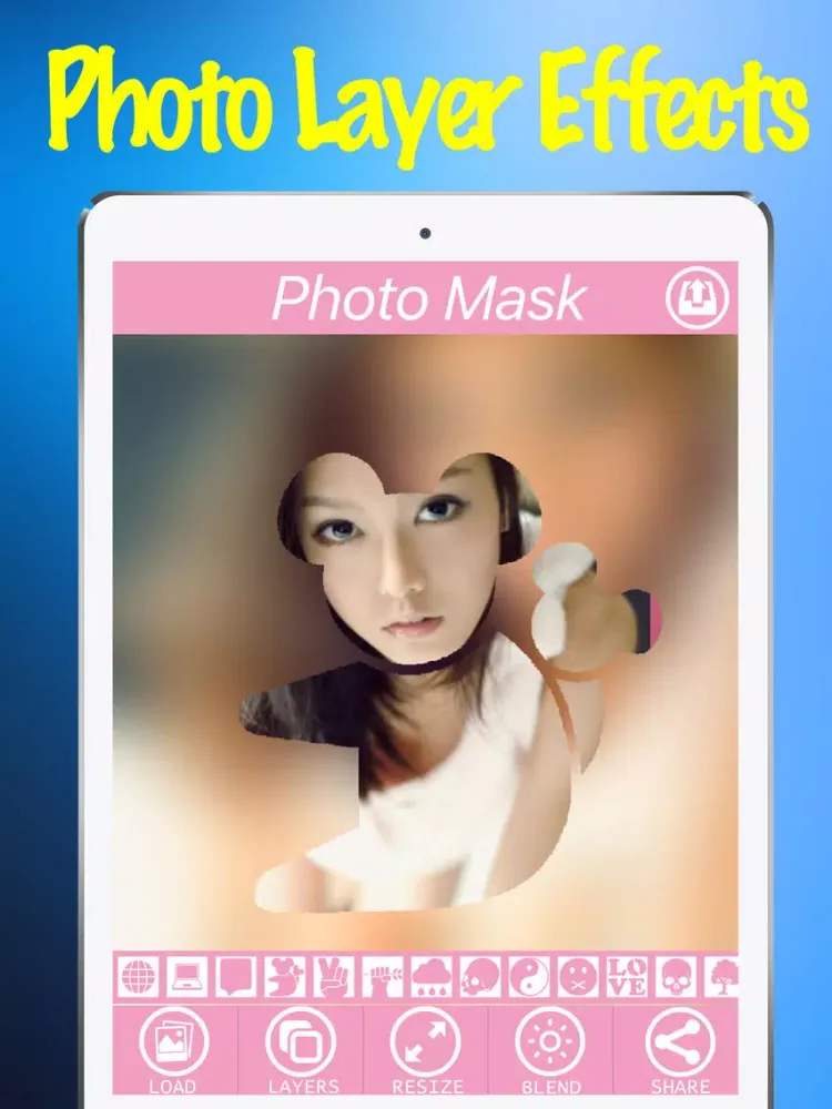 Photo Layer Effects Free App - Mask charlotte Filter Effect On Camera Photos iPad  Screenshots