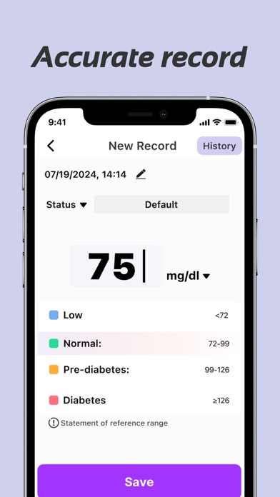 Tangkapan skrin SugarMate:Health Monitor
